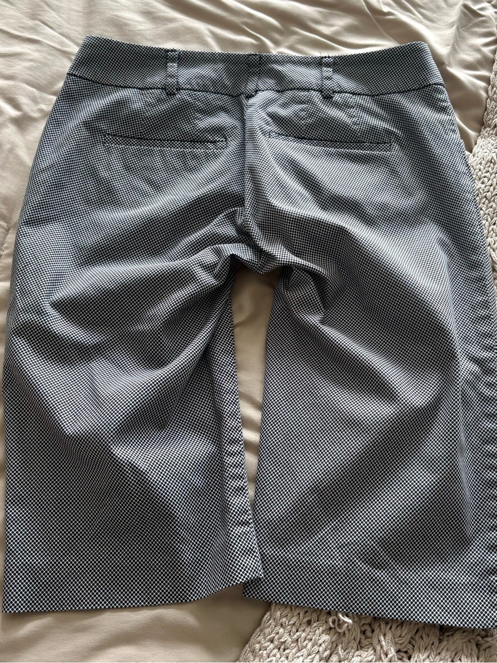 Tailored Women's Gray Patterned Bermuda Shorts - Picture 3 of 3